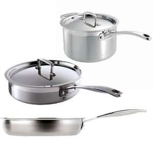  Le Creuset Stainless Steel 5 Piece Cookware Set Kitchen 