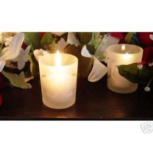   Wedding Candle Holder with 4 Hour Candle (Set of 8) 