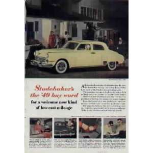 Studebakers the 49 buy word.  1949 Studebaker Land Cruiser Ad 