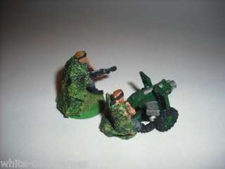 Warhammer 40k   Imperial Guard   Catachans Heavy Bolter Team   Painted 
