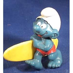  The Smurfs Smurf with Surfboard Pvc Figure: Toys & Games