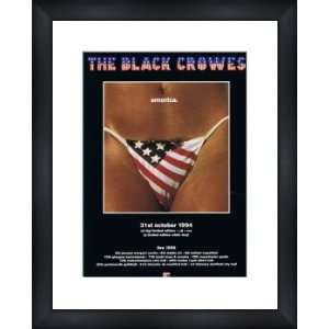  BLACK CROWES Amorica   Custom Framed Original Ad   Framed 