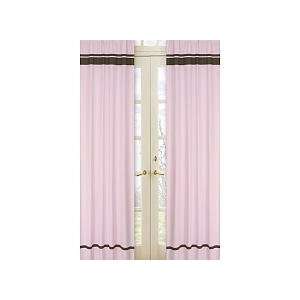  Pink and Brown Hotel Window Treatment   Set of 2: Baby