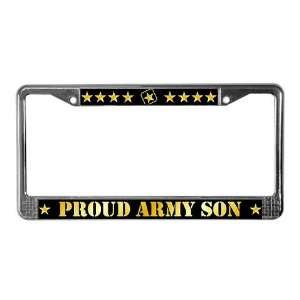  Proud Army Son Military License Plate Frame by CafePress 
