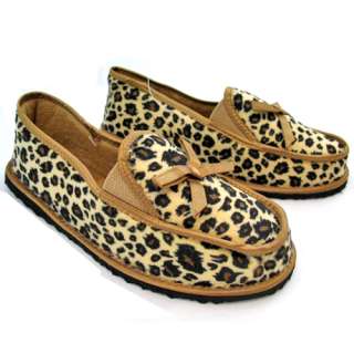NEW African ANIMAL PRINT LEOPARD Cougar Flat SHOES 6 W  