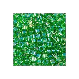   Delica Seed Bead 11/0 Transparent Kelly Green AB (3 Gram Tube) Beads