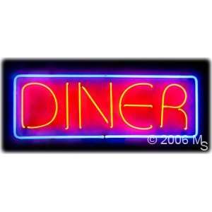 Neon Sign   Diner   Large 13 x 32 Grocery & Gourmet Food