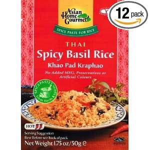 Asian Home Gourmet Thai Spicy Basil Rice Khao Pad Kraphao, 1.75 Ounce 