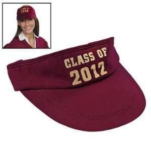   Class Of 2012 Burgundy Visors   Hats & Visors: Health & Personal Care