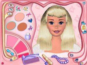 Barbie Magic Hair Styler PC CD girls beauty salon color hairstyles 