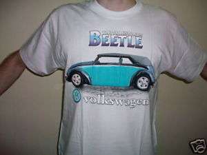 Volkswagen VW green Beetle Bug Top T Shirt Size L new!  