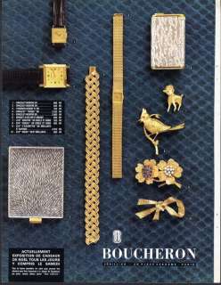 BOUCHERON Jewelry Ad   Diamonds & Rubies & etc   1962  
