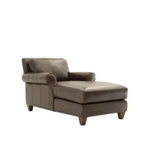  Dylan Brown Leather Chaise Lounge: Home & Kitchen