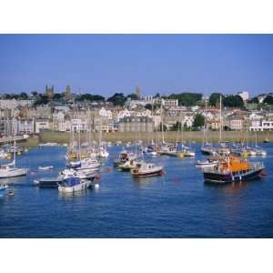 Small Boats at St. Peter Port, Guernsey, Channel Islands, UK Premium 