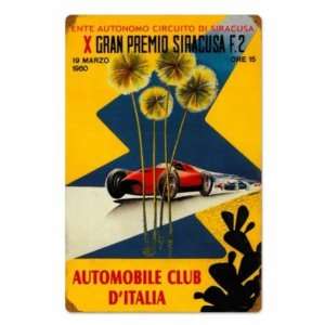  1960 Sircusa Cirsut Vintage Metal Sign Car Auto Race 