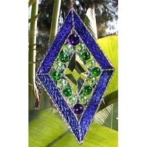  Blue Doo Dangle Stained Glass Sun Catcher