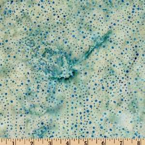  43 Wide Batik Cools Speckle Dots Blue Fabric By The Yard 