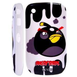 Black Gear 4 Angry Birds Hard Case Cover Skin for BlackBerry Curve 