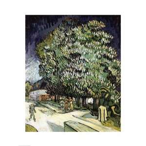 Chestnut trees in Blossom, Auvers sur Oise, 1890 HIGH QUALITY CANVAS 