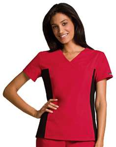 Cherokee Flexibles Womens V Neck With Stretch Side Panels Solid Scrub 