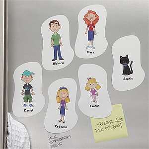  Family Cartoon Character Personalized Refrigerator Magnets 