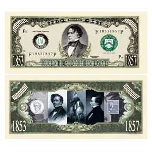  Franklin Pierce Million Dollar Bill Case Pack 100: Toys 