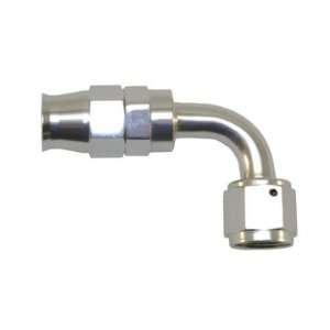  Stainless Steel Line 90° Adaptor,  4 AN Silver 