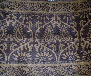 Pure Cotton Antique Vintage Sari Fabric 4y blue Black #001Z3  