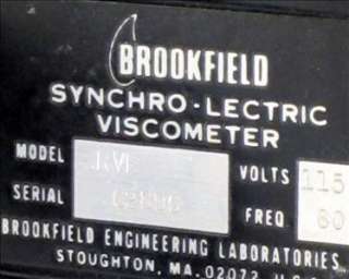   ENGINEERING SYNCHROLECTRIC RVF DIAL READING VISCOMETER VISCOSITY (#14