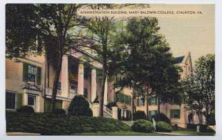 1939 STAUNTON VA Mary Baldwin College Girls School postcard