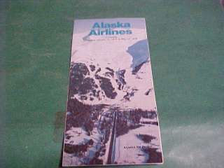 1978 ALASKA AIRLINES TIMETABLE SCHEDULE BOOKLET  