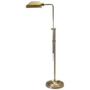  Antique Brass Finish Adjustable Pharmacy Floor Lamp