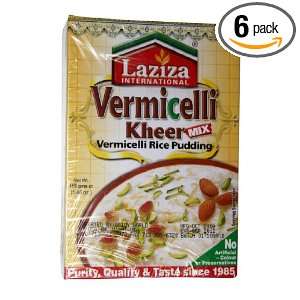 Laziza Vermicelli Kheer Mix (rice Pudding), 155 Gram Boxes (Pack of 6)