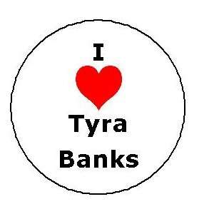   TYRA BANKS Pinback Button Heart Pin 1.25 ANTM Model: Everything Else