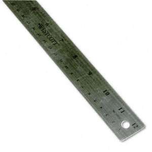  New Stainless Steel Ruler w/Cork Back and Hanging Hole 