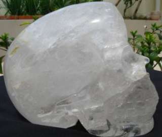 Huge 3.37lb natural Quartz crystal SKULL over 5.31  