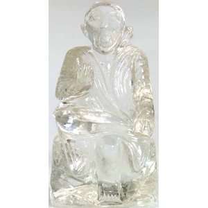  Shirdi Sai Baba in Crystal   Crystal Sculpture