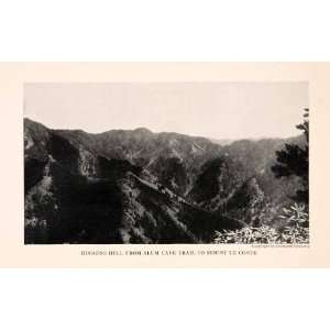 : 1927 Print Huggins Hell Alum Cave Trail Mount Conte Smoky Mountain 