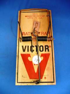 Lot of 6 Victor Wooden Snap Rat Traps  