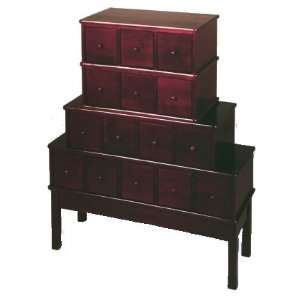  CD / DVD 375 Apothecary Storage Cabinet in Cherry Finish 