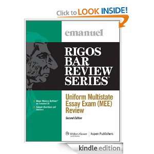 Rigos Multistate Essay Exam (Rigos Bar Review Series) James J. Rigos 