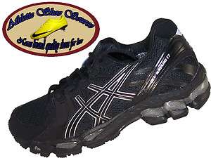 Mens Asics Gel Kayano 17 Running Shoes Black Lightning Variatable 