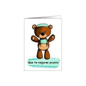  Que te mejores pronto   scrub bear  Get well in Spanish 