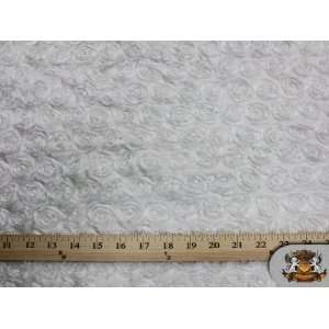  Taffeta Small White Rosette Fabric / 58 60 Wide / Sold By 