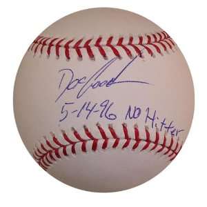 Autographed Dwight Gooden MLB Baseball Inscribed No Hitter, 5 14 96 