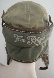 NWT True Religion canvas helmet hat in Army  