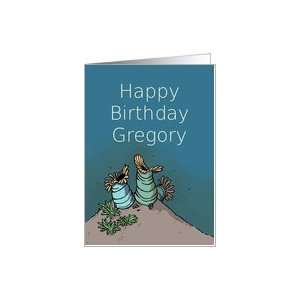  Happy Birthday Gregory / Sea Anemone Card Health 