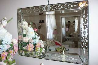 Classic Elegance~Venetian Glass Mirror~~Art Deco~Glam  