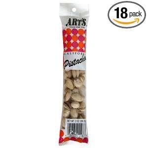 Arts Pistachios, Salted, 2 Ounce Tubes (Pack of 18)  