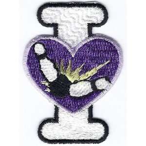  Sports/Bowling   I LOVE BOWLING   Iron On Applique 
